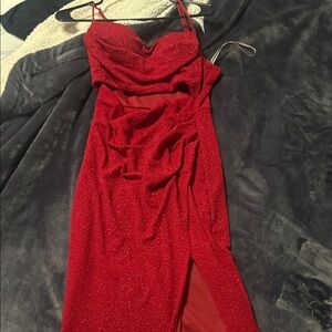 Windsor Sparkling Red Backless Dress